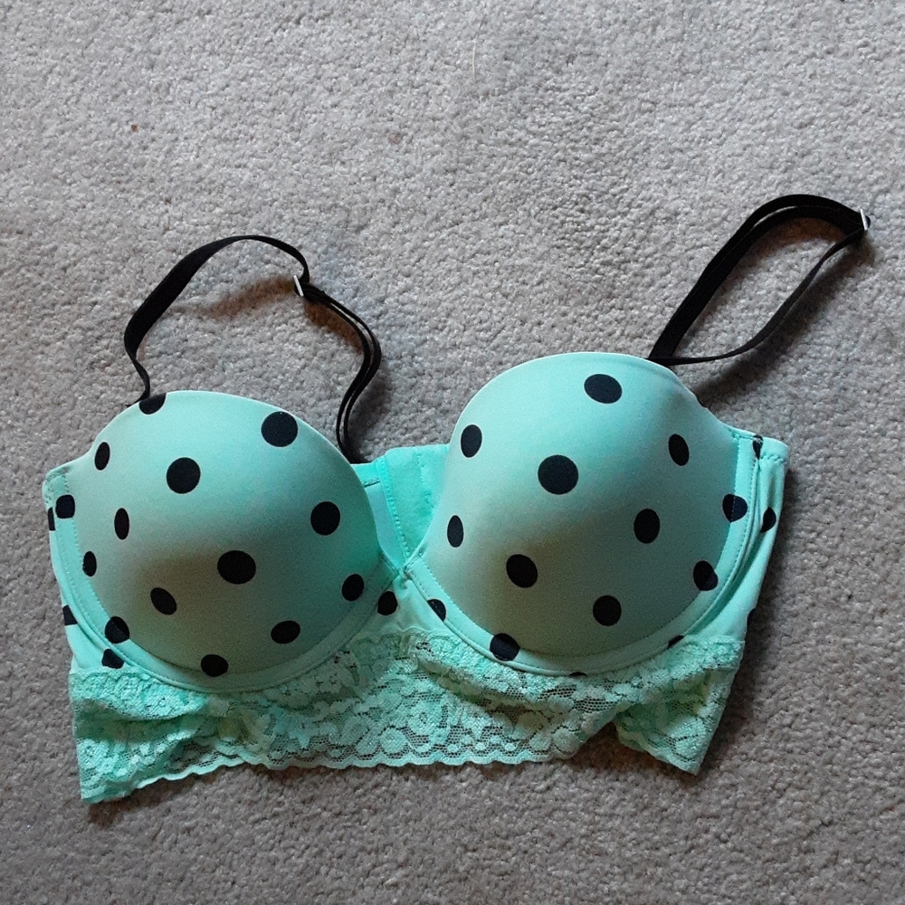 VS PINK Blue Bustier Bra